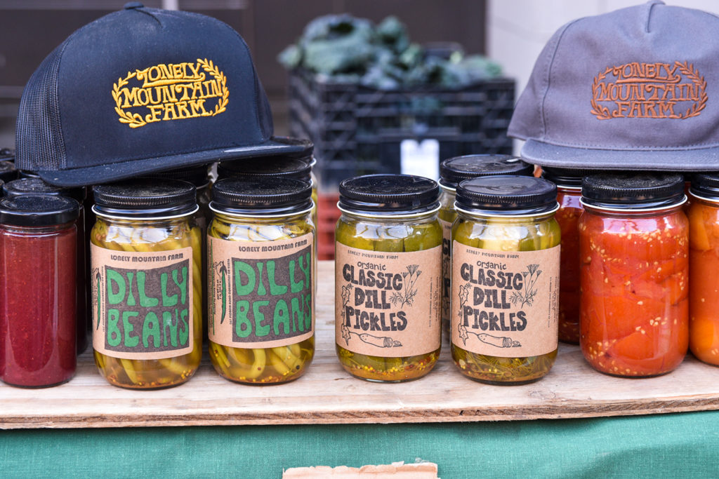 jars of pickles and sauces